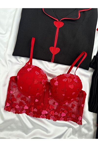 Lena Homewears Lena My Heart Is With You Σετ Πυτζάμες Πυτζάμες με κοντομάνικο υφαντό εσώρουχο