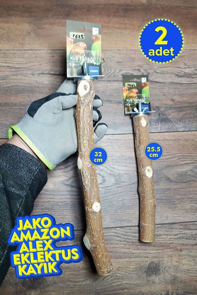 Vixpet Venty 2 Pieces Parrot Perch Set |   Macaw, Cockatoo, Jako, Amazon, Eklektus, Alexander, Kayık - M426