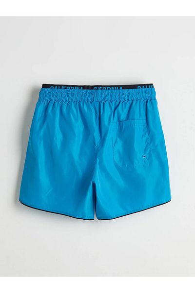 LC Waikiki Xside Blue Short Length Printed Men's Swim Shorts