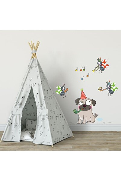 KT Decor Set de autocolante de perete pentru camera copiilor cu câine amuzant