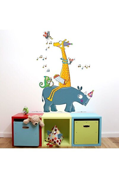 KT Decor Σετ αυτοκόλλητων τοίχου για παιδικό δωμάτιο Funny Musician