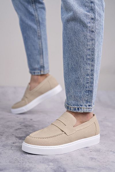 Joy Man J180 Estilo X Laceless Suede Ανδρικά καθημερινά αθλητικά κλασικά παπούτσια SBT - Κρέμα
