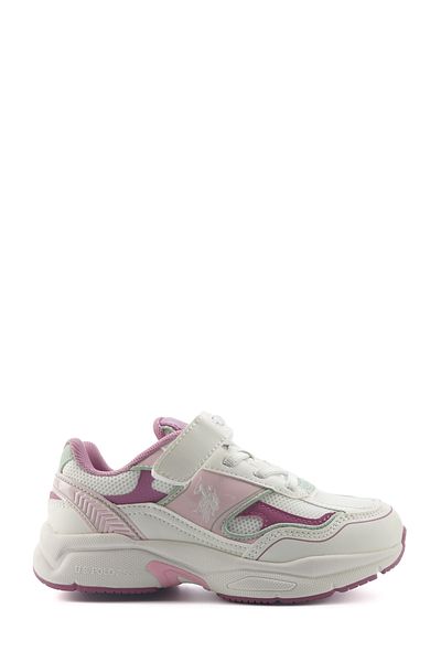 U.S. Polo Assn. حذاء رياضي أبيض للفتيات من SUPOLE 5FX