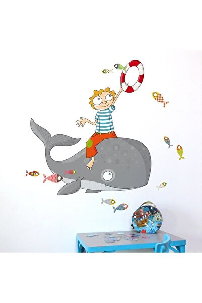 KT Decor Set de autocolante pentru camera copiilor Balena și prietenii ei