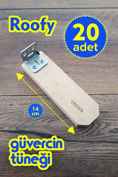 Vixpet Roofy Wooden Dove Perch 14 cm |   20 Pieces |   Single Perch |   Wooden Perch |   Resting Perch