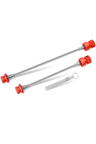 Choice دراجة هوائية جبلية حمراء من LEBYCLE مزودة بمحور مضاد للسرقة وعمود محور...