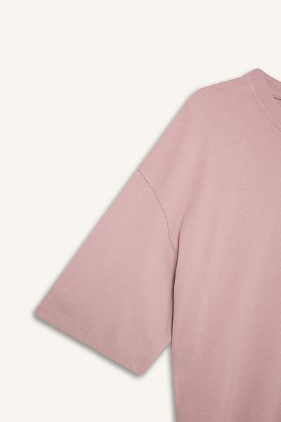 DeFacto 100% βαμβακερό Oversize Wide Fit Crew Neck Basic μασίφ κοντομάνικο T-shirt T7037az25sm