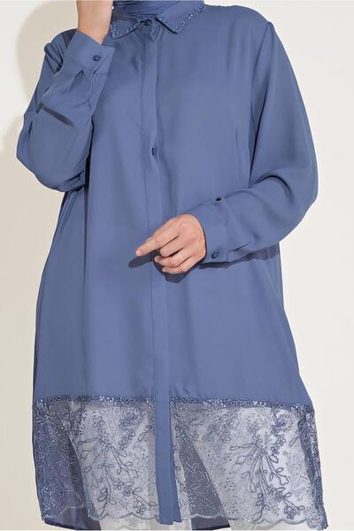 Alvina Hidden Button Lace Tunic 20049