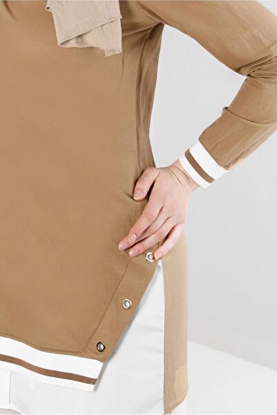 Alvina EYE DETAILED CUFFS RUBBER TUNIC 43618