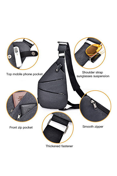 ETG Casual Waistpack, Large Capacity Nylon Waterproof Black