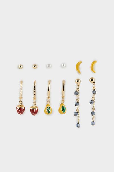 DeFacto Women's 6-Piece Gold Earrings F0725Axns