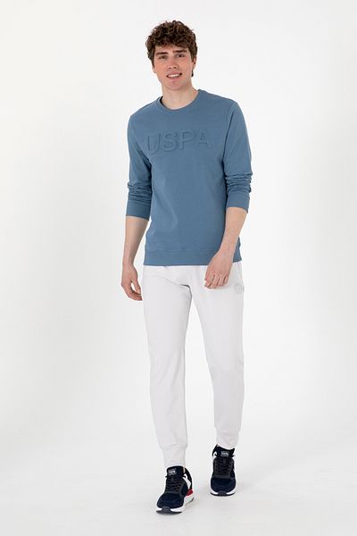 U.S. Polo Assn. Ανδρικό ανοιχτό γκρι φούτερ 50299804-VR001