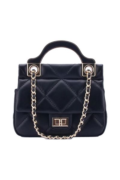 ETG Black Diamond Classic Chain Shoulder Bag