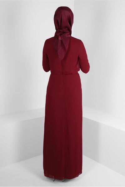 Alvina TAŞ İŞLEMELİ ŞİFON ABİYE ELBİSE 50388