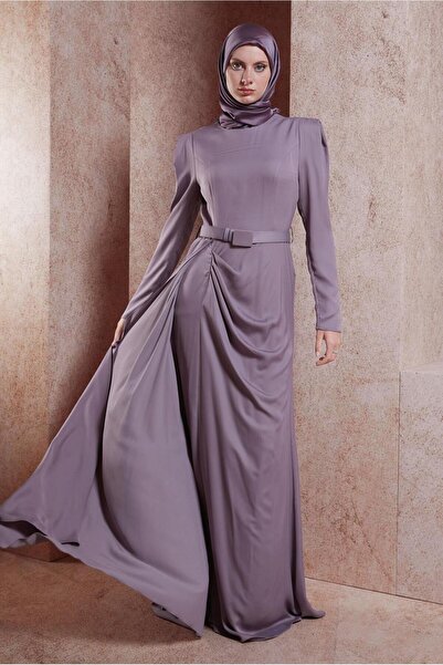 Alvina Hijab Satin Evening Dress - 50170