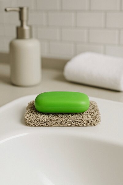 Valerine Life Gray Soap Dish Non-Slip Curly Fiber Textured Fast Drying Water Drain Soap Base 7X11Cm 3 Pieces