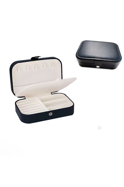 Choice Black M Portable Jewelry Box Jewelry Organizer Display Travel Jewelry Case Boxes Button Leather Stor