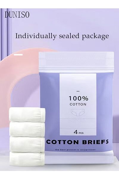 Generic Duniso 16-pack Women's Disposable Underwear 100% Cotton Postpartum Sterile Underwear Mid-waist