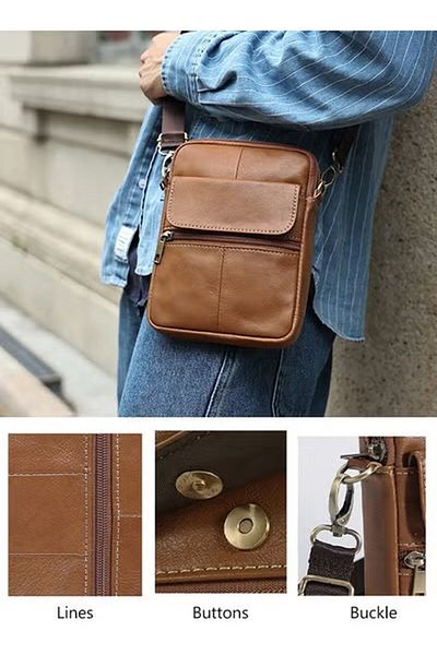 Generic Duniso Men's Crossbody Bag, Vintage Handbag, Adjustable Shoulder Strap, Daily Casual