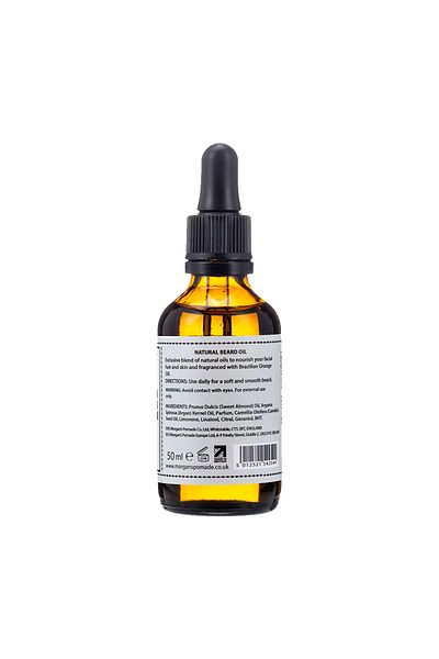 Morgan's Pomade Morgan's Beard Oil 50ml Glass Bottle Brazillian Orange Fragrance NEW