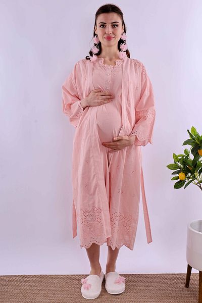 ByLohusa Effortt Powder Scalloped Pregnant Maternity Set