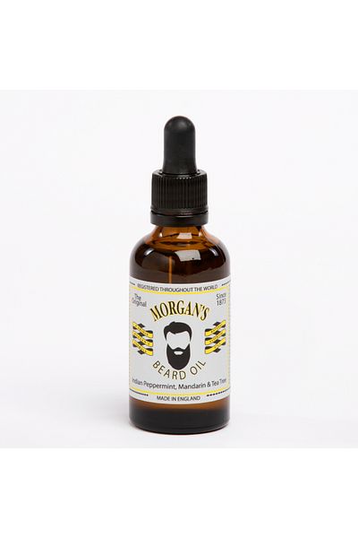 Morgan's Pomade Morgan's Beard Oil 50ml Glass Bottle Indian peppermint