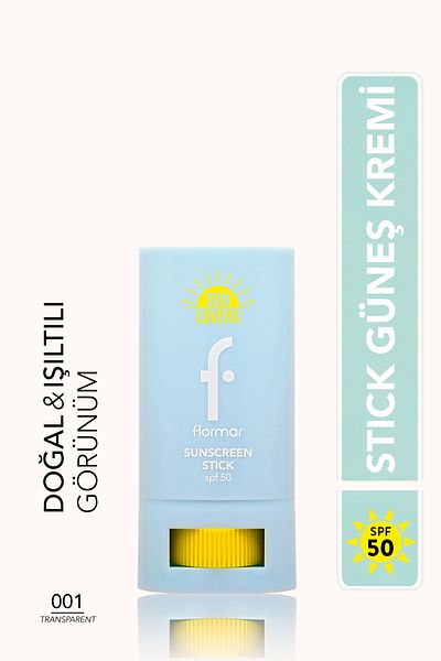 Flormar Sun Lovers Vital Look Hydrating Effective Stick Sunscreen Spf50- 001 Transparent