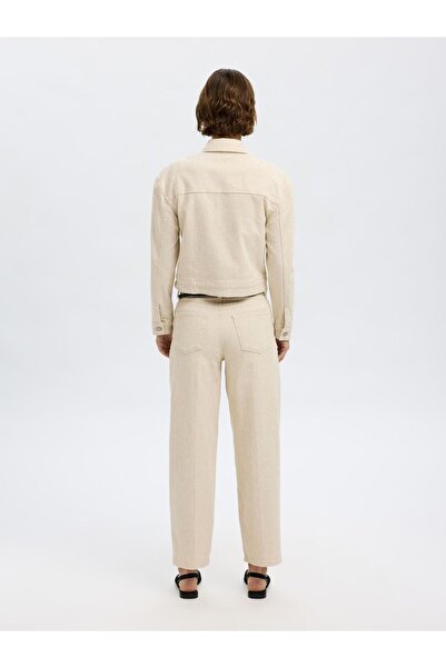 Selected Femme Barrel Fit Jeans mit mittlerer Taille