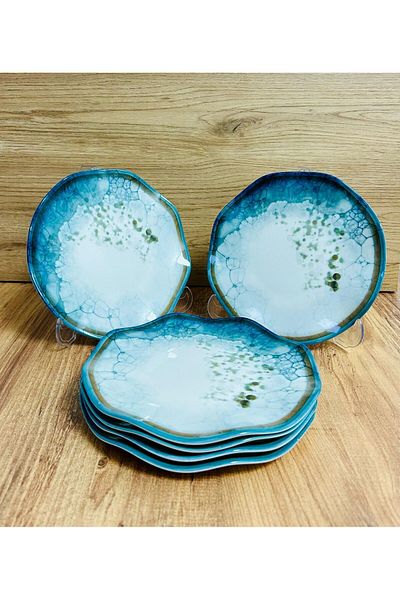 Güral Porselen Nesrin 6 Piece Cake Plate 1341