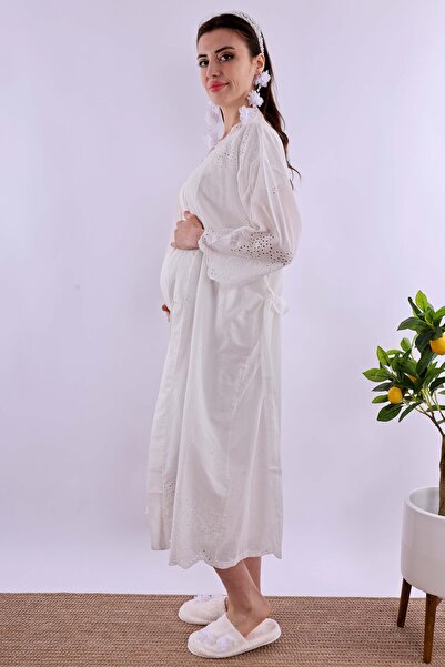 ByLohusa Effortt Ecru Scalloped Maternity Maternity Set