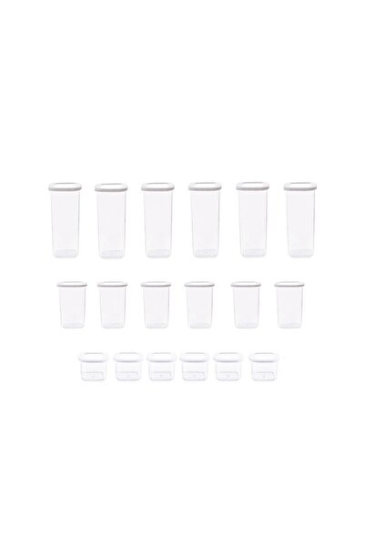 Vienev Foly Etiketli Kare Erzak Saklama Kabı 18'li Set 6x(0,55 LİTRE, 1,2 LİTRE, 1,75 LİTRE)