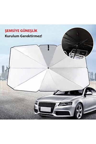 TAKA AMORTİSÖR Araç Ön Cam Katlanabilir Şemsiye Güneşlik 125 x 65 CM