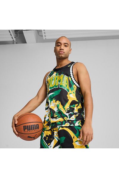 Puma Rival Rage Aop Mesh Tank Men's Green Undershirt