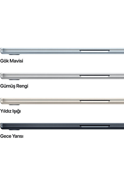Apple MW1G3TU/A/MacBook Air/Apple M4 İşlemci/(10 Çekirdek CPU-10 Çekirdek GPU)/16GB RAM/256GB SSD/15