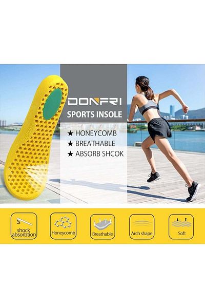 Cjmilado shoe insoles, polyurethane, yellow/beige, size 39-40