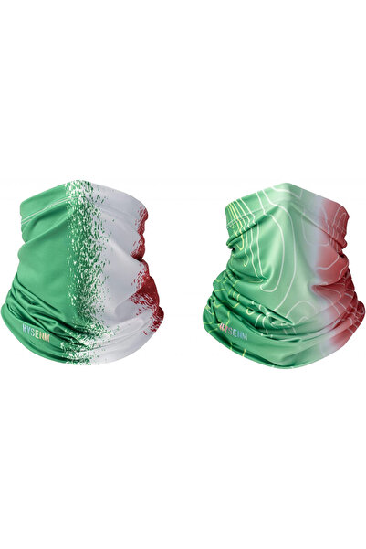 HYSENM Set 2 bandane HYSENM, poliester/spandex, verde/alb/rosu