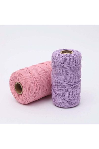 WYSUMMER macrame thread roll, cotton, pink, 100 m