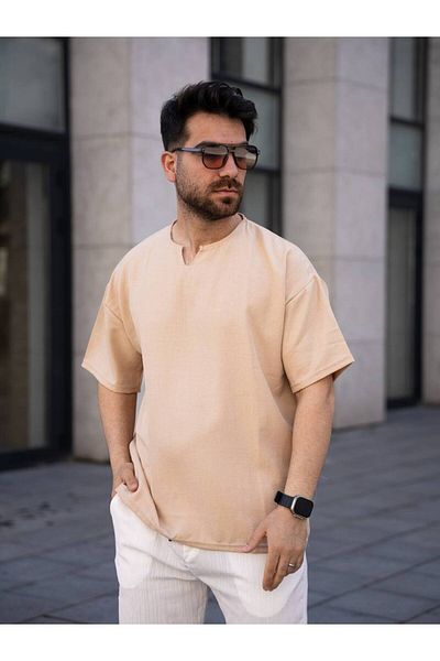 OTAKU Ανδρικό λινό μπλουζάκι