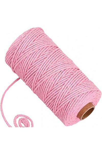 WYSUMMER macrame thread roll, cotton, pink, 100 m