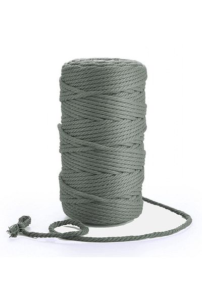 Jbson macrame thread roll, cotton, gray, 150 m