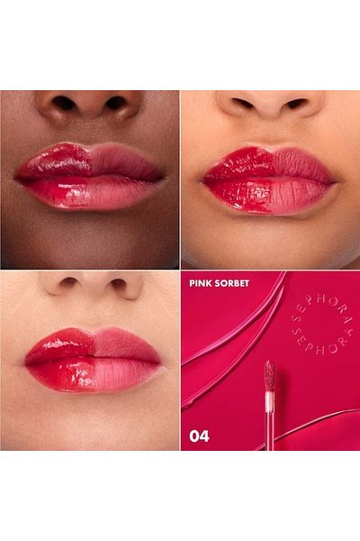 SEPHORA COLLECTION Totally Juicy Lip Tint 04 Pink Sorbet - Hot Pink Lip Tint 5.5ml