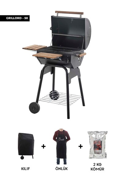 Cheffi Grillord-50 Kömürlü Barbekü Mangal (ÖNLÜK VE KILIF HEDİYELİ)