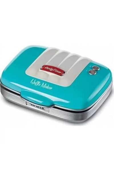 ARIETE Aparat Waffle/Vafe 1973Wh/Bleu Party time Ariete, placi antiaderente, indicator luminos