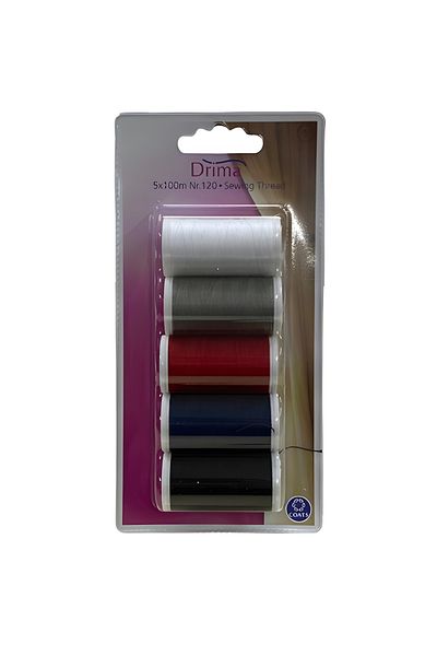 Drima Spool Sewing Thread 100m Set of 5 Pieces