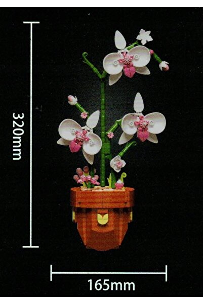 zola Set de constructie copii si adulti, Zola, Orhidee in ghiveci, 6 ani +, 379 piese, 21 x 6 x 31 cm