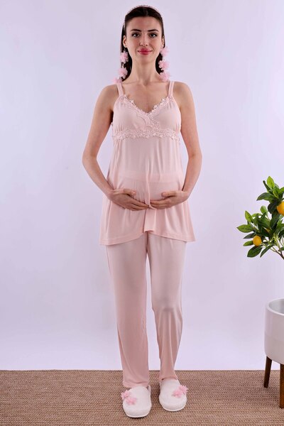 ByLohusa Effortt set pidžama za trudnice sa užetom i trakom od praha