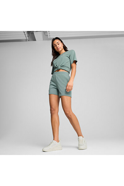 Puma Ess No 1 Логотип Жіночі зелені шорти