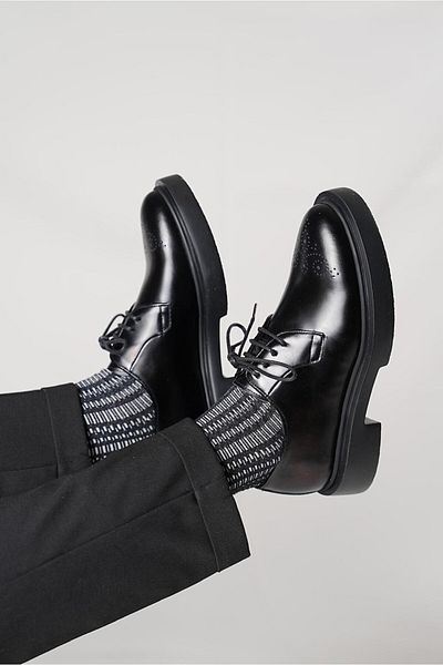 TETRİ Halet Model Real Leather Handmade Men's Black Casual Shoes