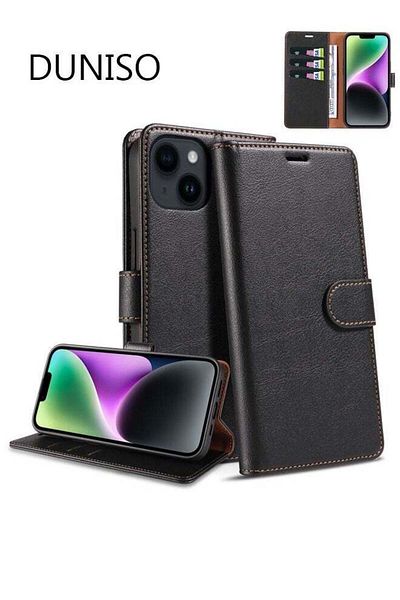 Generic Duniso Iphone 14 Pro Max 6.7 Inch Leather Wallet Case Flip Book Cover
