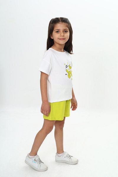 Toontoy طقم شورت بناتي مطبوع بالون الحيوان
